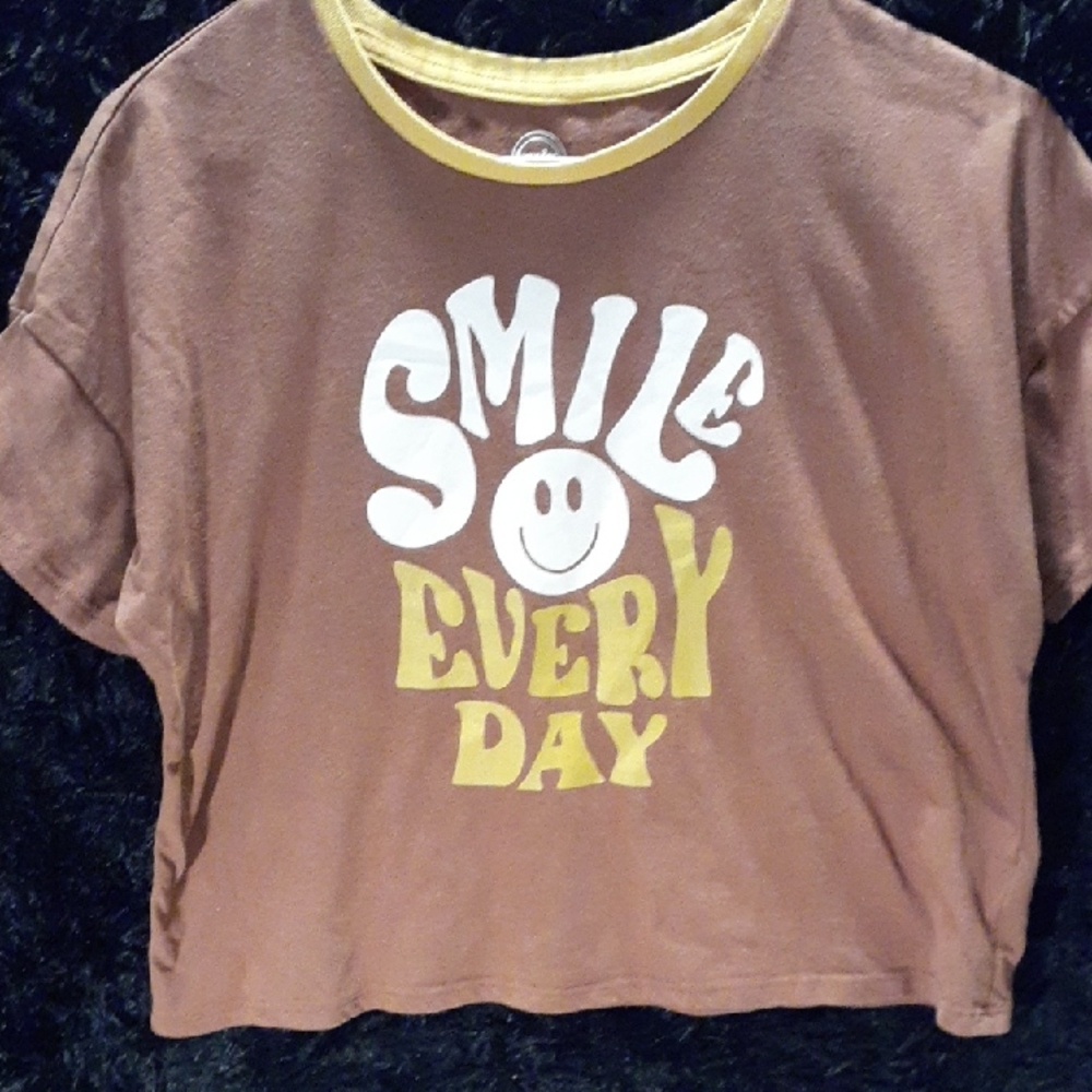 Wonder Nation Brown and Yellow Smile Tee